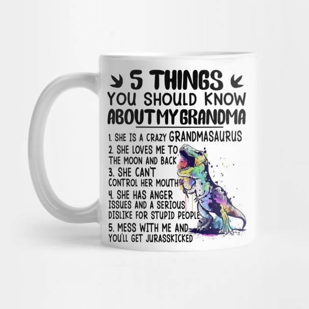 5 Things You Should Know About My Grandma She Is A Crazy Grandmasaurus by Jenna Lyannion